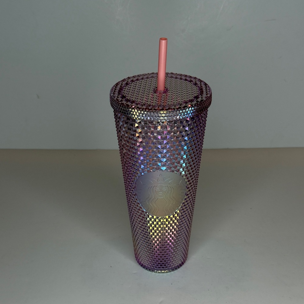 Authentic Starbucks iridescent Pink Tumbler with Straw (Sakura tumbler)